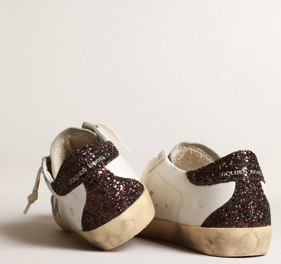 Super-Star with silver star and brown glitter heel tab