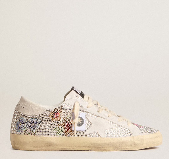 Super-Star LTD in Swarovski crystals with star and suede heel