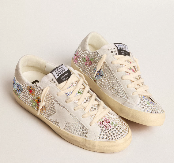 Super-Star LTD in Swarovski crystals with star and suede heel