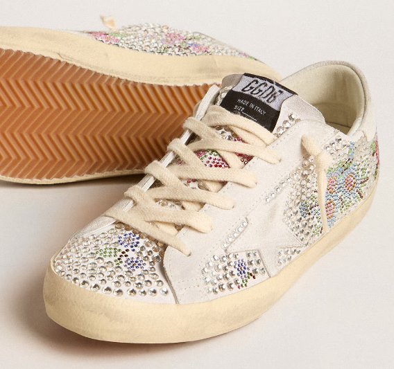 Super-Star LTD in Swarovski crystals with star and suede heel