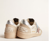 Ball Star Donna LTD in white nappa and pearl suede with mauve leather star