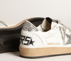 Ball Star Woman in nappa with white star and glitter heel
