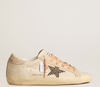 Super-Star LTD in leather with beige suede star with Swarovski studs