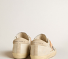 Super-Star LTD in leather with beige suede star with Swarovski studs