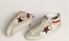 Super-Star Donna in white nubuck and Swarovski crystals
