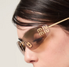 Miu Miu Logo sunglasses with bronze lenses