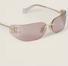 Miu Miu Logo sunglasses with bronze lenses