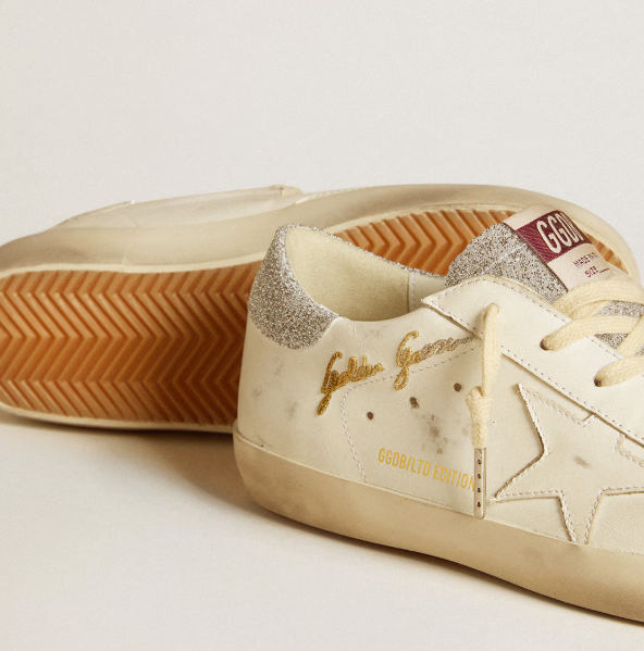 Super-Star LTD Women's white leather with Swarovski micro crystal inserts