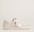 Super-Star LTD in pink leather with silver laminated leather star and pink leather heel tab