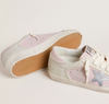 Super-Star LTD in pink leather with silver laminated leather star and pink leather heel tab