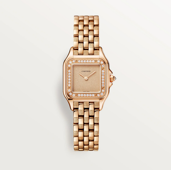 Cartier PanthÃ¨re de Cartier SM â€“ Rose Gold Paillette Dial & Diamond Bezel Watch