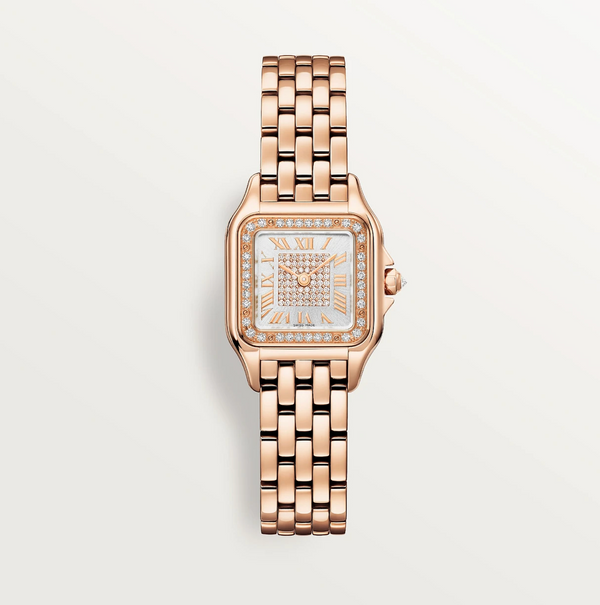 Cartier PanthÃ¨re de Cartier SM â€“ Rose Gold Diamond Dial & Bezel Watch