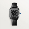 Santos-Dumont Large Model Steel & Black Lacquer Manual Watch