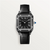 Santos-Dumont Large Model Steel & Black Lacquer Manual Watch
