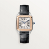 Santos-Dumont Watch Small Model Steel/Rose Gold Black Alligator