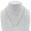 Tiffany & Co 18K Yellow Gold Double Chain Infinity Pendant Necklace