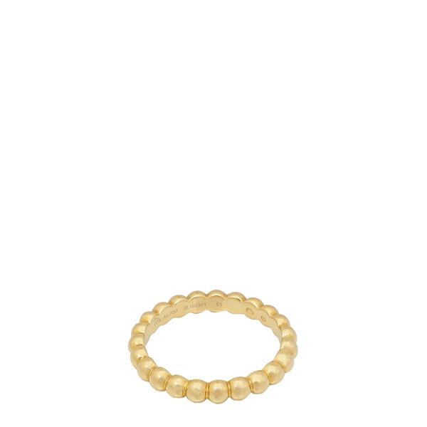 Van Cleef &amp; Arpels 18K Yellow Gold Perlée Pearls of Gold Medium Ring 51 