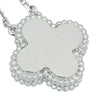 Van Cleef &amp; Arpels 18K Rose and White Gold Diamond Vintage Alhambra 2024 Holiday Pendant