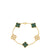 Van Cleef &amp; Arpels 18K Yellow Gold Diamond Malachite 5 Motifs Vintage Alhambra Bracelet 