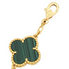 Van Cleef &amp; Arpels 18K Yellow Gold Diamond Malachite 5 Motifs Vintage Alhambra Bracelet 