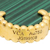 Van Cleef &amp; Arpels 18K Yellow Gold Diamond Malachite 5 Motifs Vintage Alhambra Bracelet 