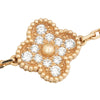 Van Cleef &amp; Arpels 18K Rose Gold 5 Motifs Diamond Vintage Alhambra Bracelet
