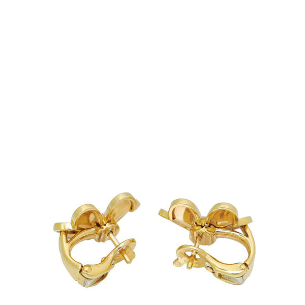 Van Cleef &amp; Arpels 18K Yellow Gold Diamond Small Model Frivole Earrings