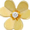Van Cleef &amp; Arpels 18K Yellow Gold Diamond Small Model Frivole Earrings