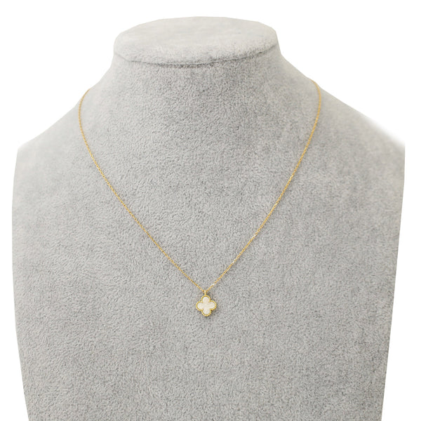 Van Cleef &amp; Arpels 18K Yellow Gold MOP Sweet Alhambra Necklace 