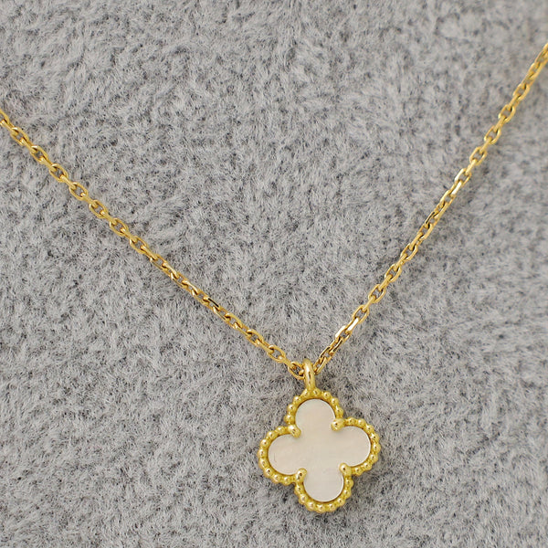 Van Cleef &amp; Arpels 18K Yellow Gold MOP Sweet Alhambra Necklace 
