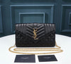 YSL ENVELOPE BAG GRAIN DE POUDRE MIX MATELASSÉ BLACK