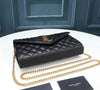 YSL ENVELOPE BAG GRAIN DE POUDRE MIX MATELASSÉ BLACK