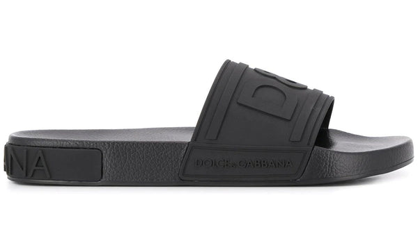 Dolce &amp; Gabbana embossed logo slides 