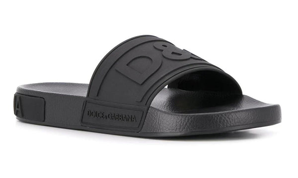 Dolce &amp; Gabbana embossed logo slides 
