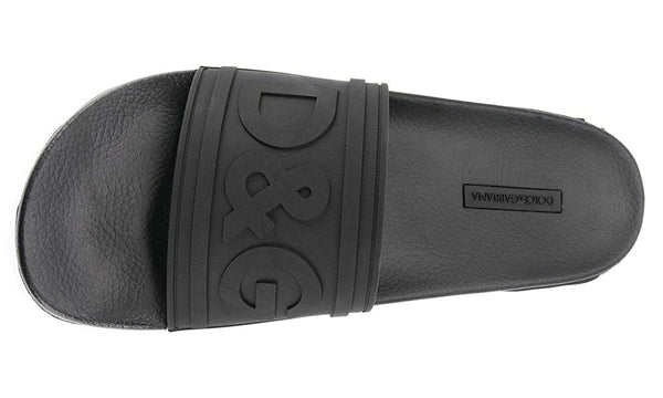 Dolce &amp; Gabbana embossed logo slides 