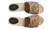 Gucci Women's Brown GG Matelassé Canvas Espadrille Sandal 