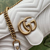 GG MARMONT MEDIUM SHOULDER BAG METELASSE' WHITE