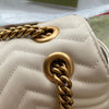 GG MARMONT MEDIUM SHOULDER BAG METELASSE' WHITE