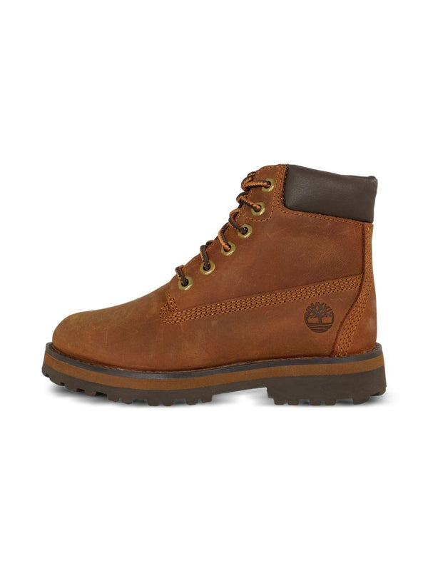 Stivali stringati per bambino Timberland Kids marroni con punta tonda