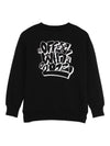 Felpa per bambino Off-White Kids nera con logo stampato
