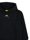 Felpa per bambino Off-White kids nera con logo stampato e cappuccio