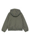 Giacca per bambino K Way Kids Le Vrai verde con dettagli a righe