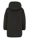 Giacca per bambino K Way Kids nero con cappuccio e fodera in pile