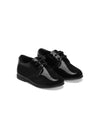 Brogues verniciate per bambino Dolce & Gabbana Kids nero con finitura lucida