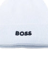 Berretto per neonato Boss Kids azzurro con pompon in maglia