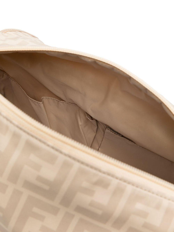 Borsa fasciatoio per neonati Fendi Kids beige con motivo FF
