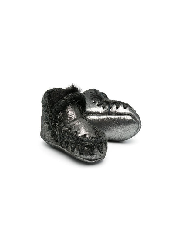 Stivaletti per neonati Mou Kids neri con fodera in shearling