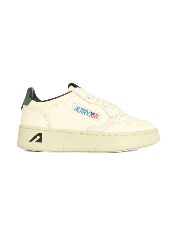 Sneakers per bambini Autry Kids bianco in pelle traforata Medalist