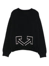 Maglione per bambina Off-White Kids nero con dettaglio logo