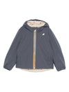 Giubbino per bambino K-Way Kids blu con toppa con logo